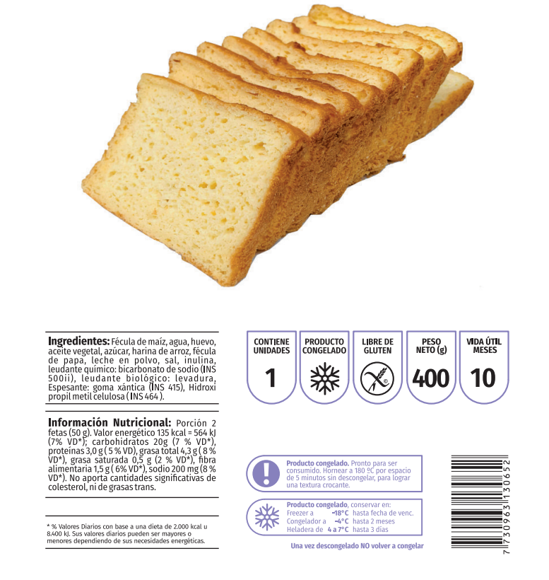 Pan de molde tipo Brioche