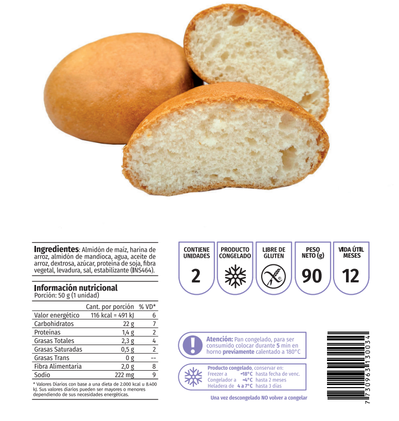 Pan de maiz tipo tortuga