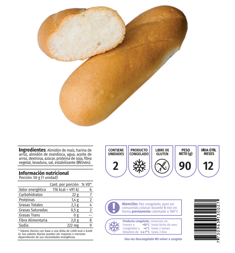 Pan de maíz tipo Felipe